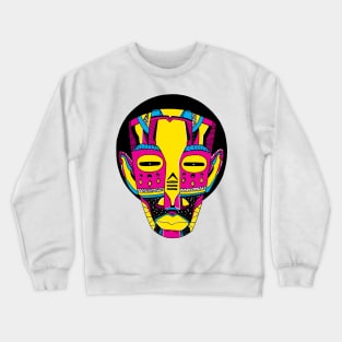 CMYK African Mask No 3 Crewneck Sweatshirt